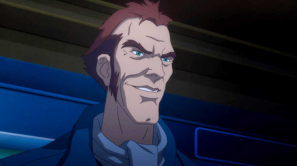 Captain Boomerang smiling in a blue outfit in the dark.